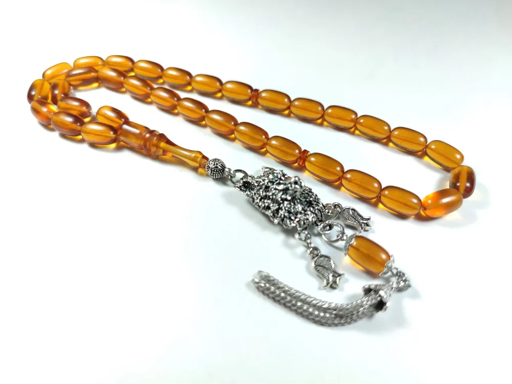 Alman Gümüş Kaplama Püskül Kombi̇nli̇  Zar Kehri̇bar küçük resim 2