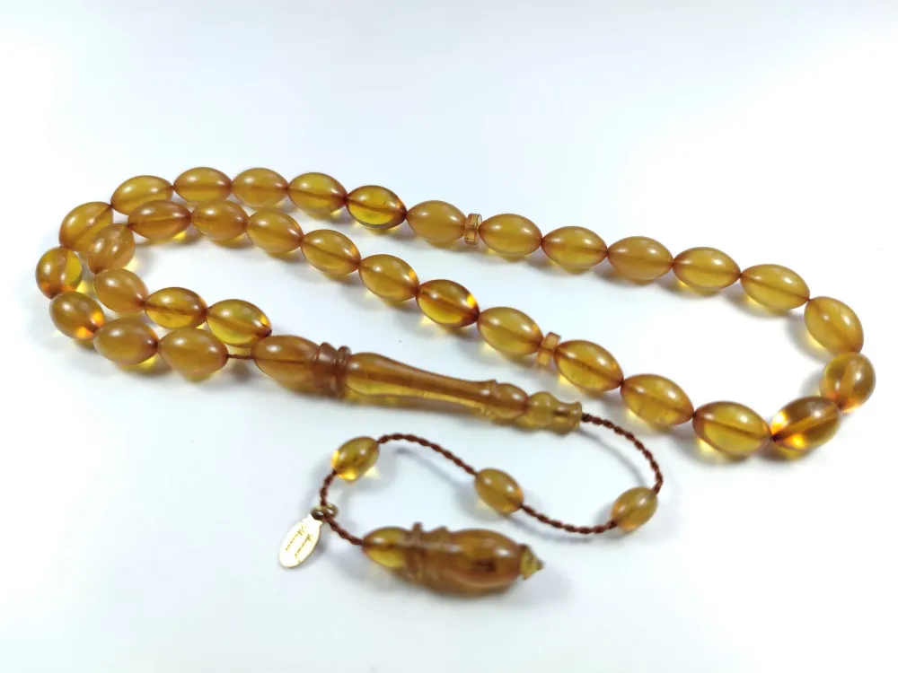 Junai̇d Hasan Usta İşi̇ İmzalı Sıkma Kehri̇bar küçük resim 2