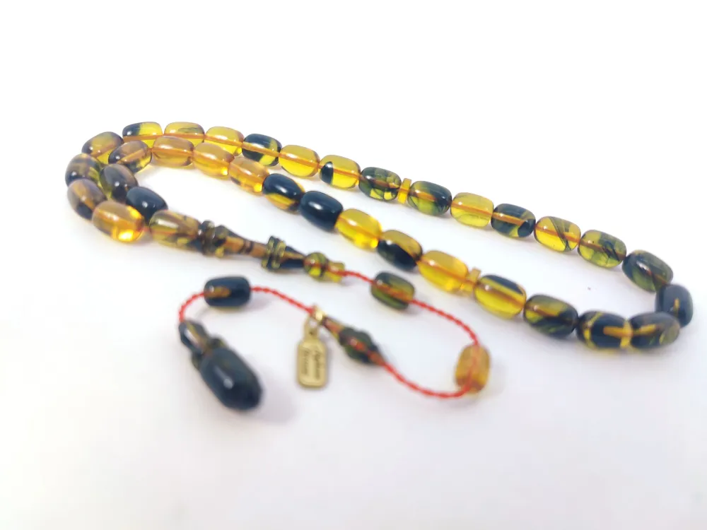 Ayhan Turan Usta Eseri̇ 0.6 Mm Deli̇m Halkalı İmame Tam El Boy Sıkma Kehri̇bar küçük resim 2