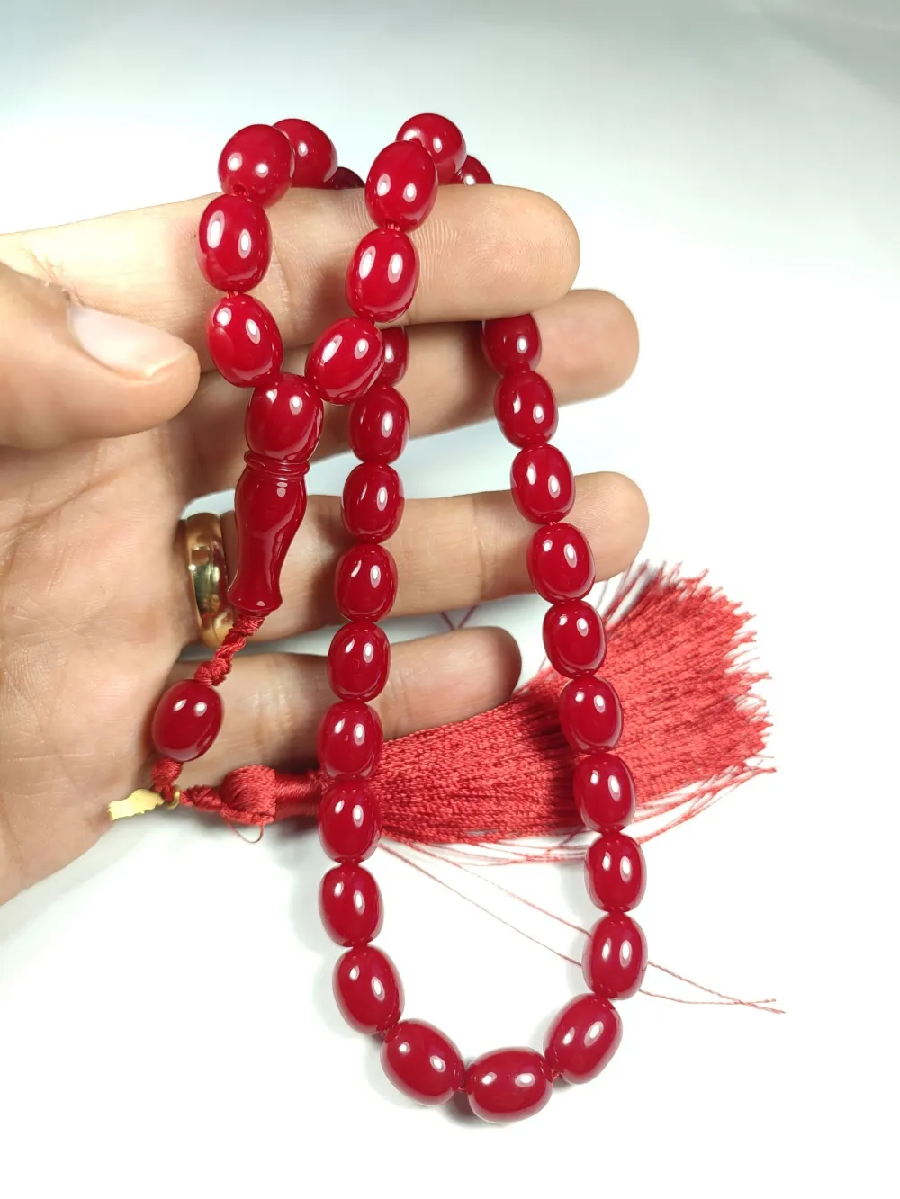 Ebu Zeyn Usta İşi̇ İmzalı Mühürlü Sıkma Kehri̇bar küçük resim 4