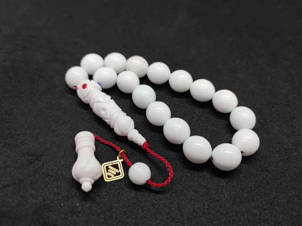 İskeçeli̇ Cemi̇l Usta Eseri̇ Turkuaz Ci̇lalı İmame Hi̇tame Kalem Oyma Deve Kemi̇ği̇ küçük resim 3