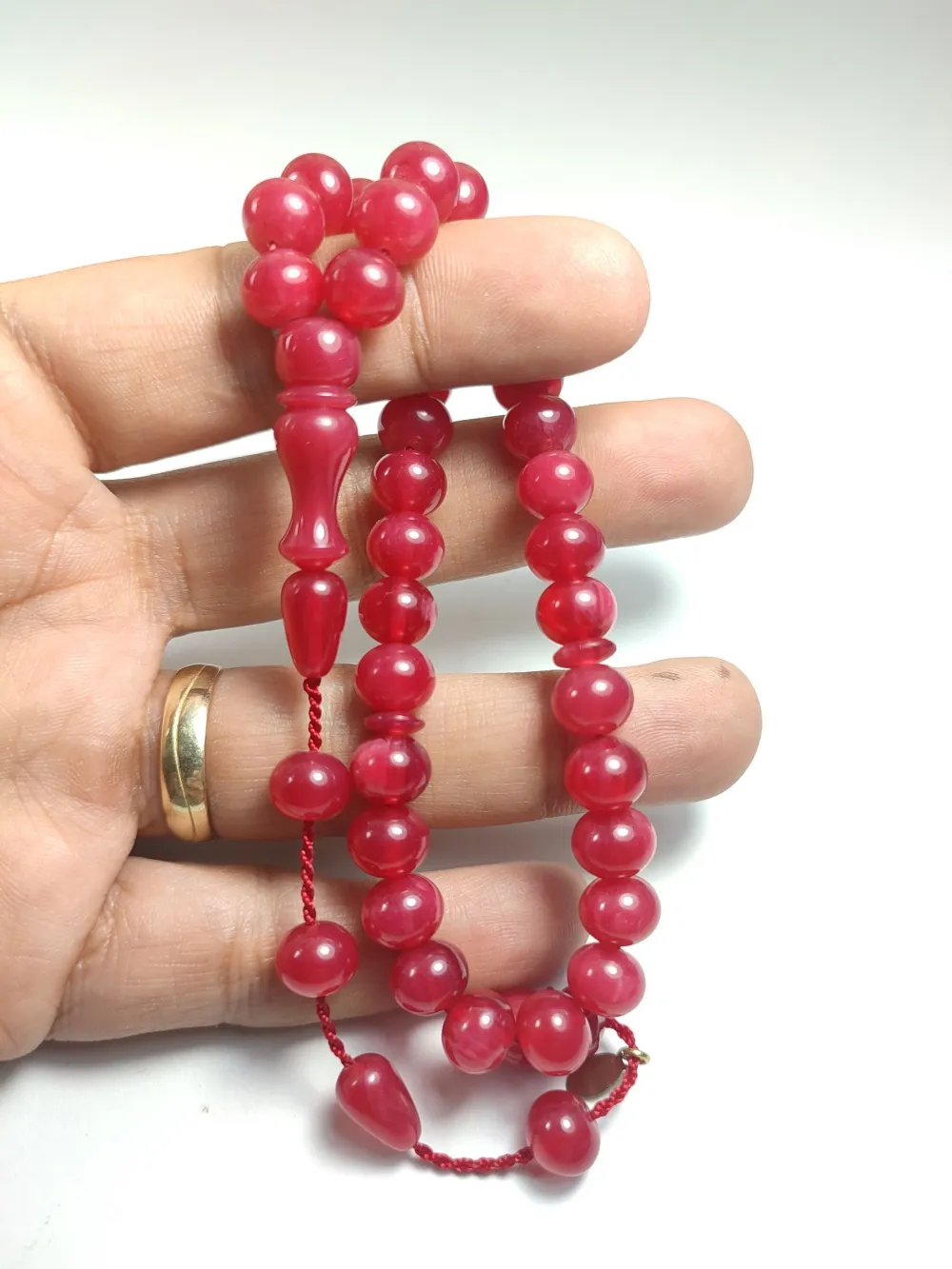 Junai̇d Hasan Usta İşi̇ İmzalı Mühürlü Sıkma Kehri̇bar küçük resim 5