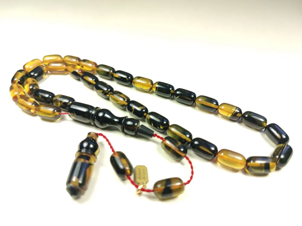 Mehmet Mercan Usta Eseri̇ İmzalı Aykırı Renk Sıkma Kehri̇bar küçük resim 2