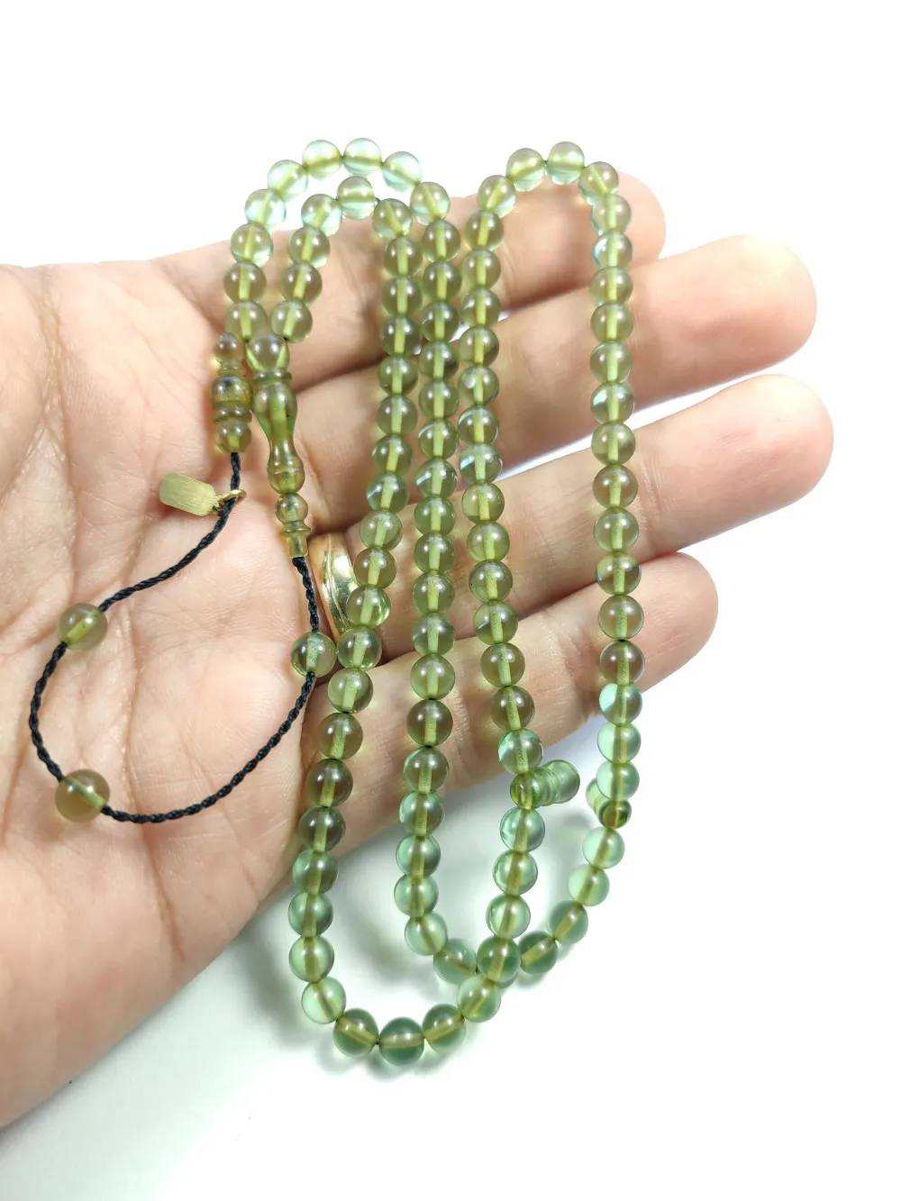 Mehmet Mercan Usta İşi̇ İmzalı Mühürlü Zar Kehri̇bar Namaz Tesbi̇hi̇ küçük resim 4