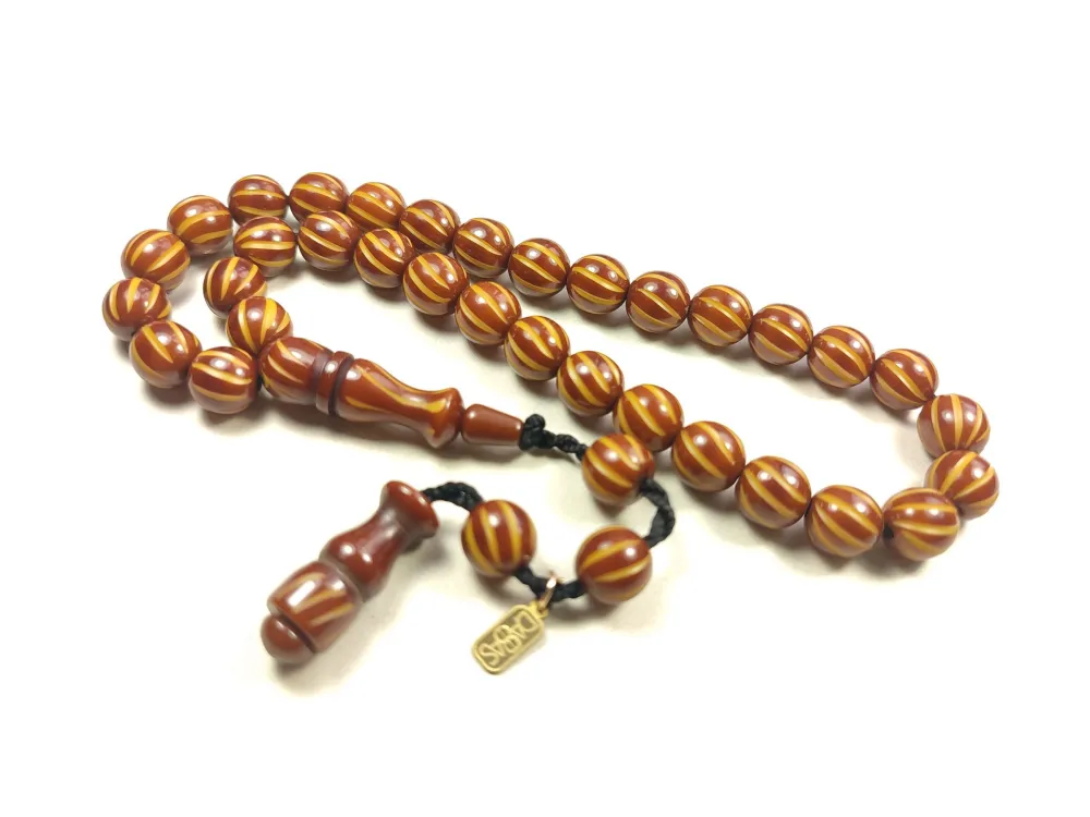 Muhammed Dabbas Usta İşi̇ İmzalı Kalem Oyma Sıkma Kehri̇bar