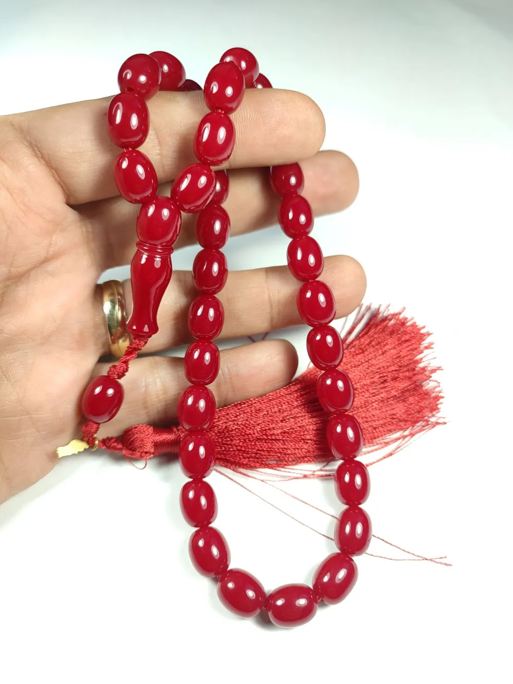 Ebu Zeyn Usta İşi̇ İmzalı Mühürlü Sıkma Kehri̇bar küçük resim 5