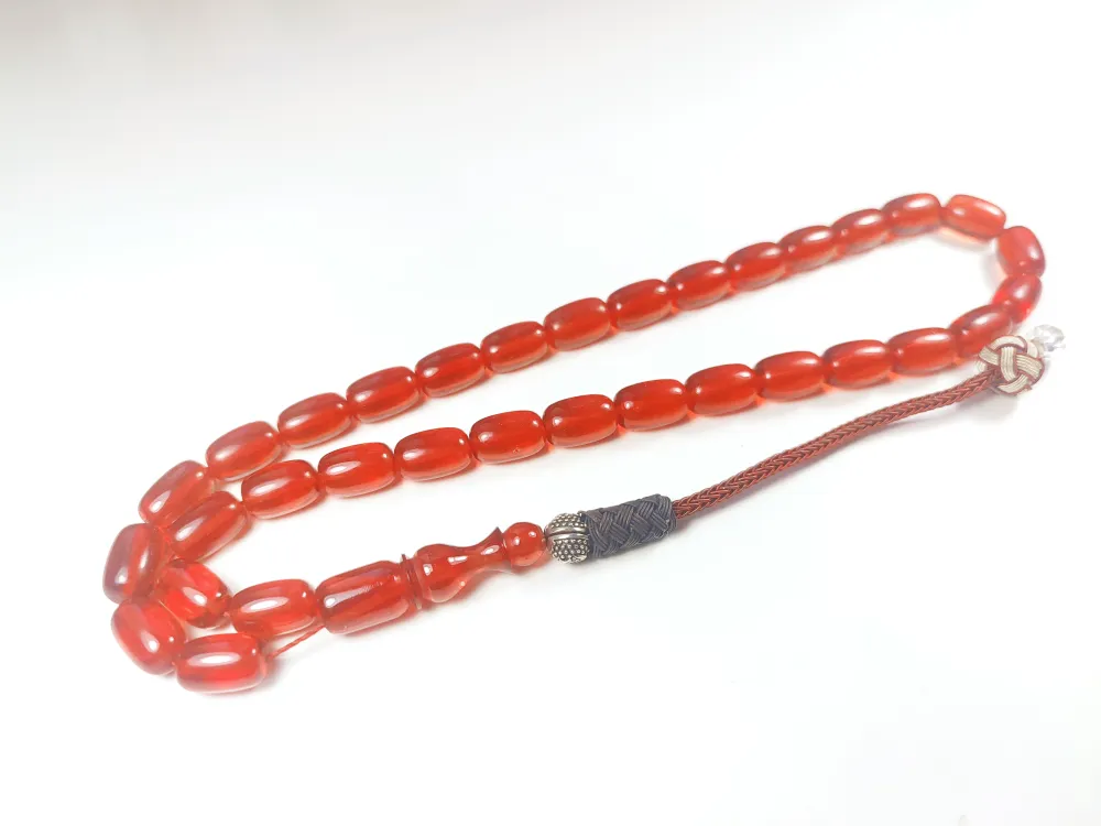 Darabacı Abdullah Usta Eseri̇ Trabzon Kazazi̇ye Püsküllü3 Kat Ci̇lalı Ateş Kehri̇bar küçük resim 3