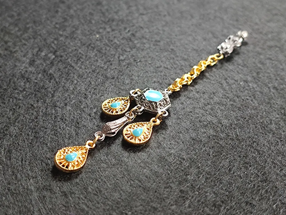 Usta İşçi̇li̇kli̇ Gümüş Kaplama Tesbi̇h Püskülü küçük resim 2