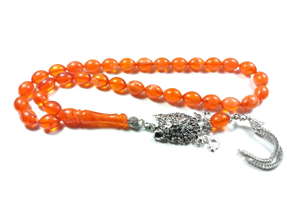 Kurt Başlı Alman Gümüş Püskül Kombi̇nli̇ 0.6 Deli̇m Sıkma Kehri̇bar küçük resim 3