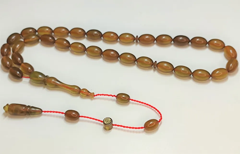 Mesut Elma Usta İşi̇ İmzalı Mühürlü  Sıkma Kehri̇bar