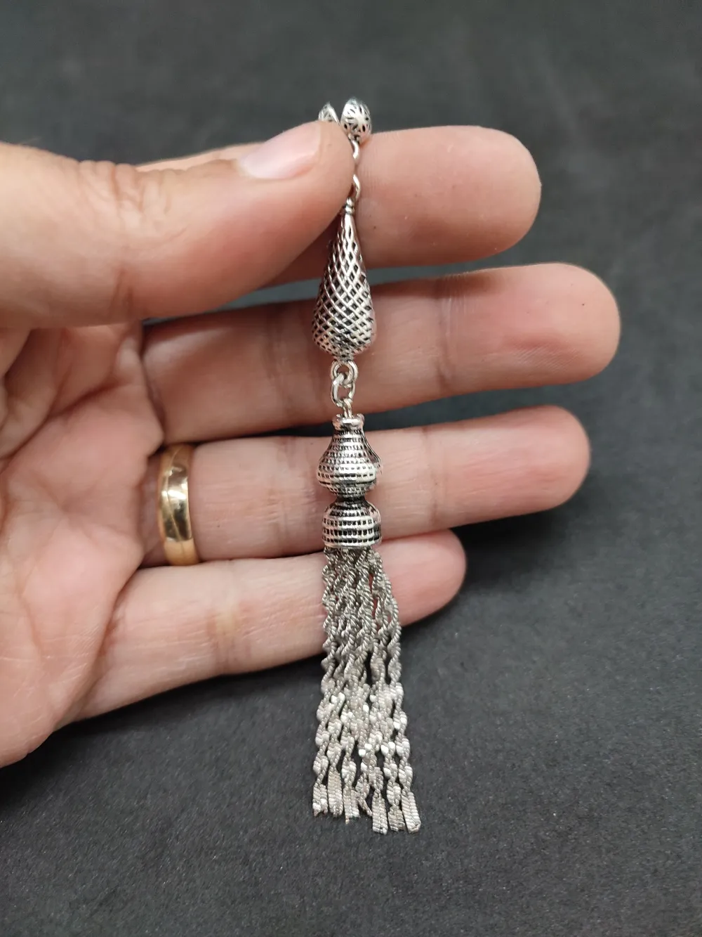 475 Ayar Gümüş Tesbi̇h Püskülü küçük resim 3