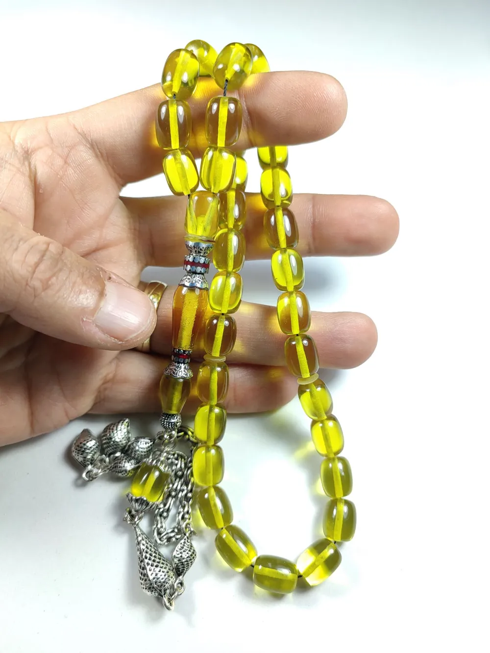 Gümüş Kaplama Püsküllü  Gümüş Nakkaş İmame Alman Zar küçük resim 5