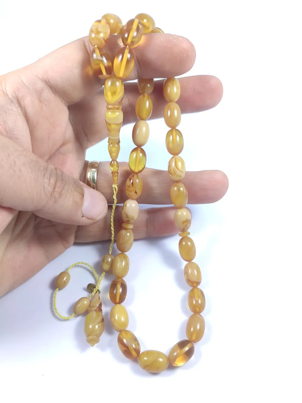 Mehmet Arıcı Usta Eseri̇ 0.6 Mm Deli̇m Çi̇ft Zımpara Çi̇ft Ci̇lalı Sıkma Kehri̇bar küçük resim 4