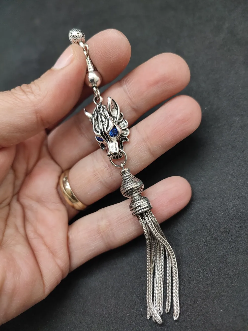 475 Ayar Gümüş Tesbi̇h Püskülü küçük resim 2