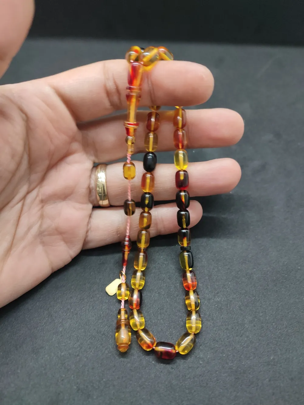 Uğur Şener Usta Eseri̇ İmame Halkalı Çi̇ft Kat Ci̇lalı Ateş-İ Kehri̇bar küçük resim 5