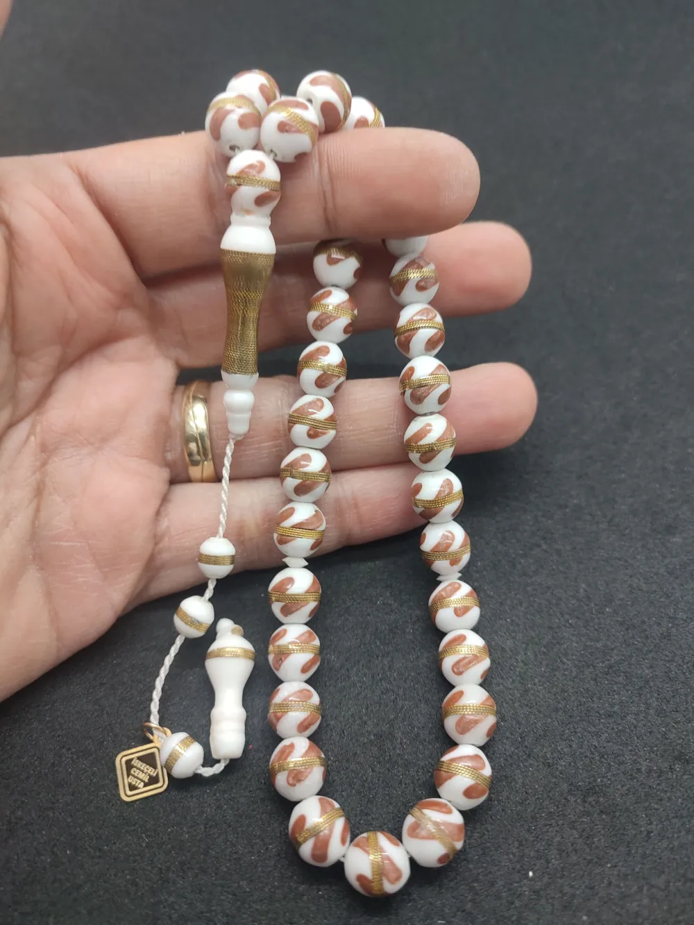 İskeçeli̇ Cemi̇l Usta Eseri̇ Gümüş Sarmal Ve Mi̇neli̇ Deve Kemi̇ği̇ küçük resim 4