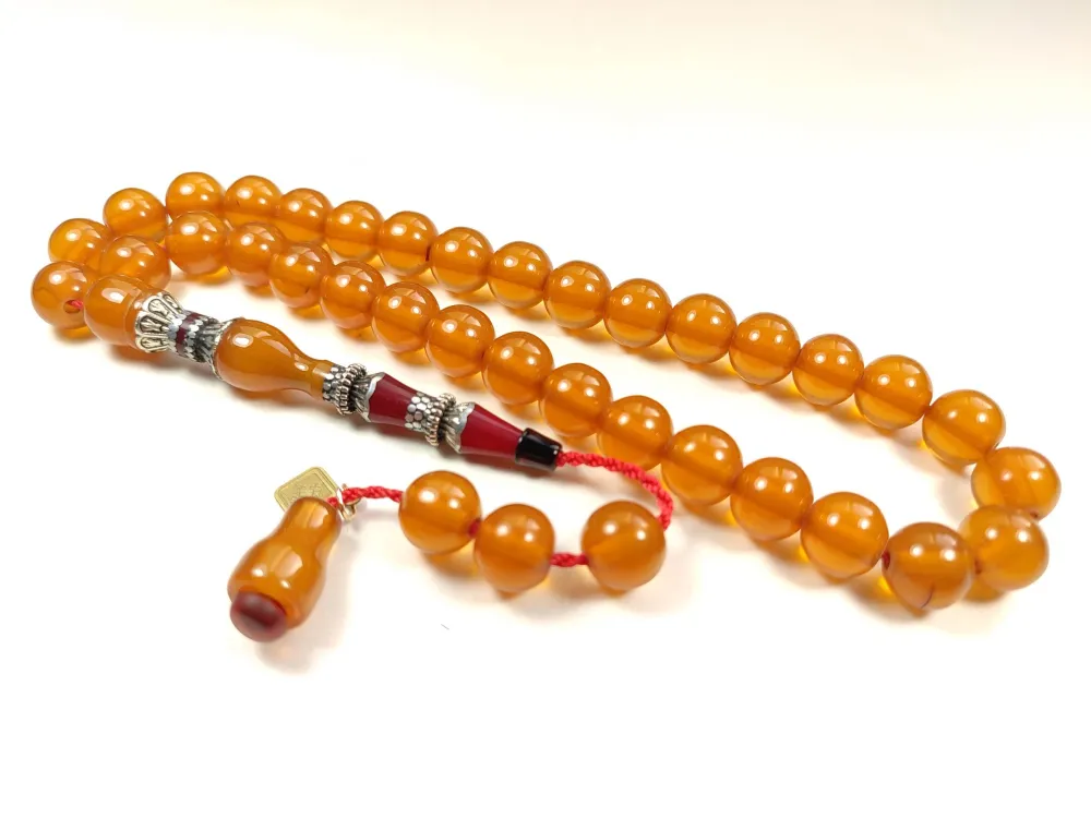 Hakan Kaya Usta İmzalı 925 Ayar Gümüş Nakkaş İmame Sıkma Kehri̇bar