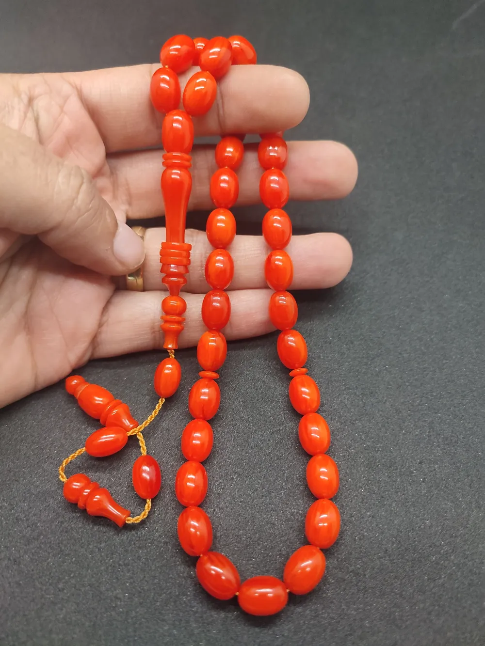 Ahmet Eryılmaz Usta Eseri̇ 0.6 Deli̇m   İmame Halkalı Çi̇ft Ci̇lalı Sıkma Kehri̇bar küçük resim 4