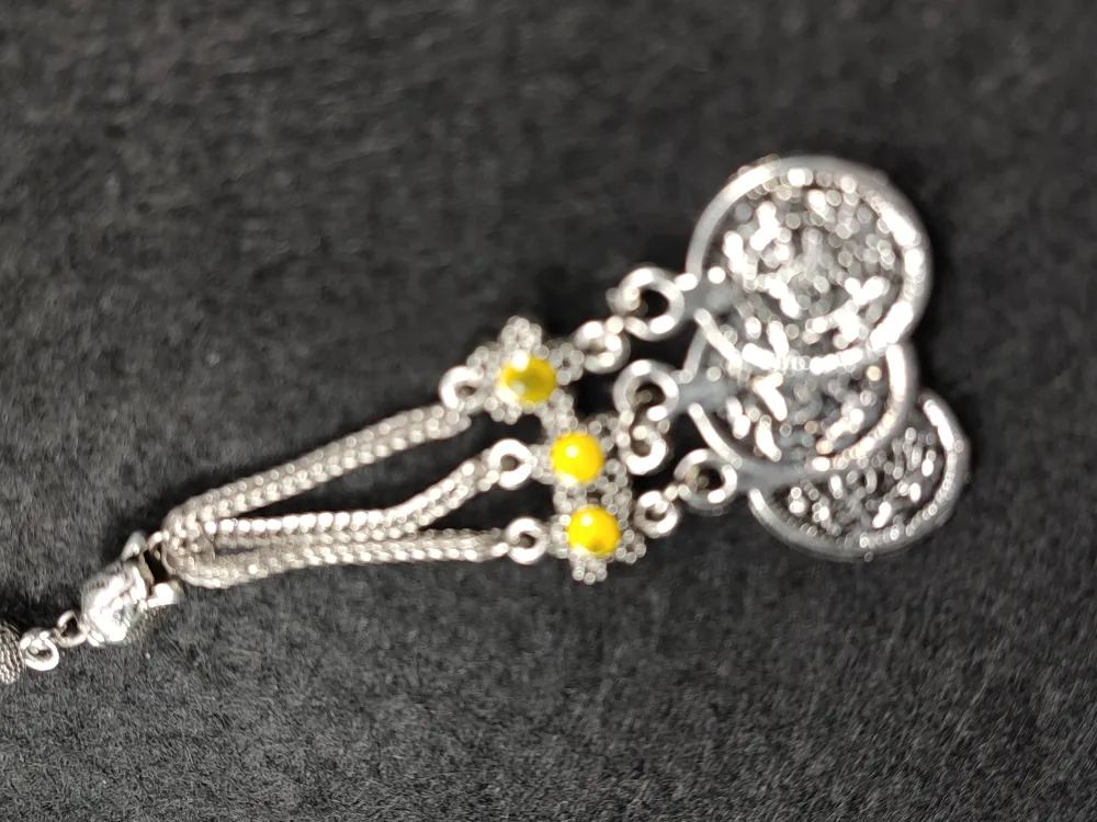 Usta İşçi̇li̇kli̇ Gümüş Kaplama Tesbi̇h Püskülü küçük resim 3