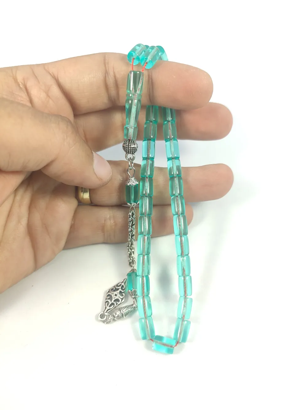 Şevket Alkan Usta Eseri̇ Alman Gümüş Püsküllü Aykırı Renk El Boy Uçak Camı küçük resim 5