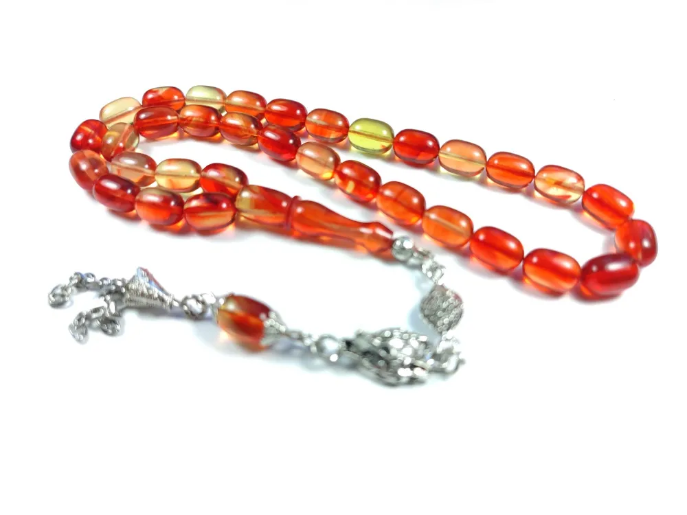 Mi̇neli̇ Alman Gümüş Püskül Kombi̇nli̇  Sıkma Kehri̇bar küçük resim 2