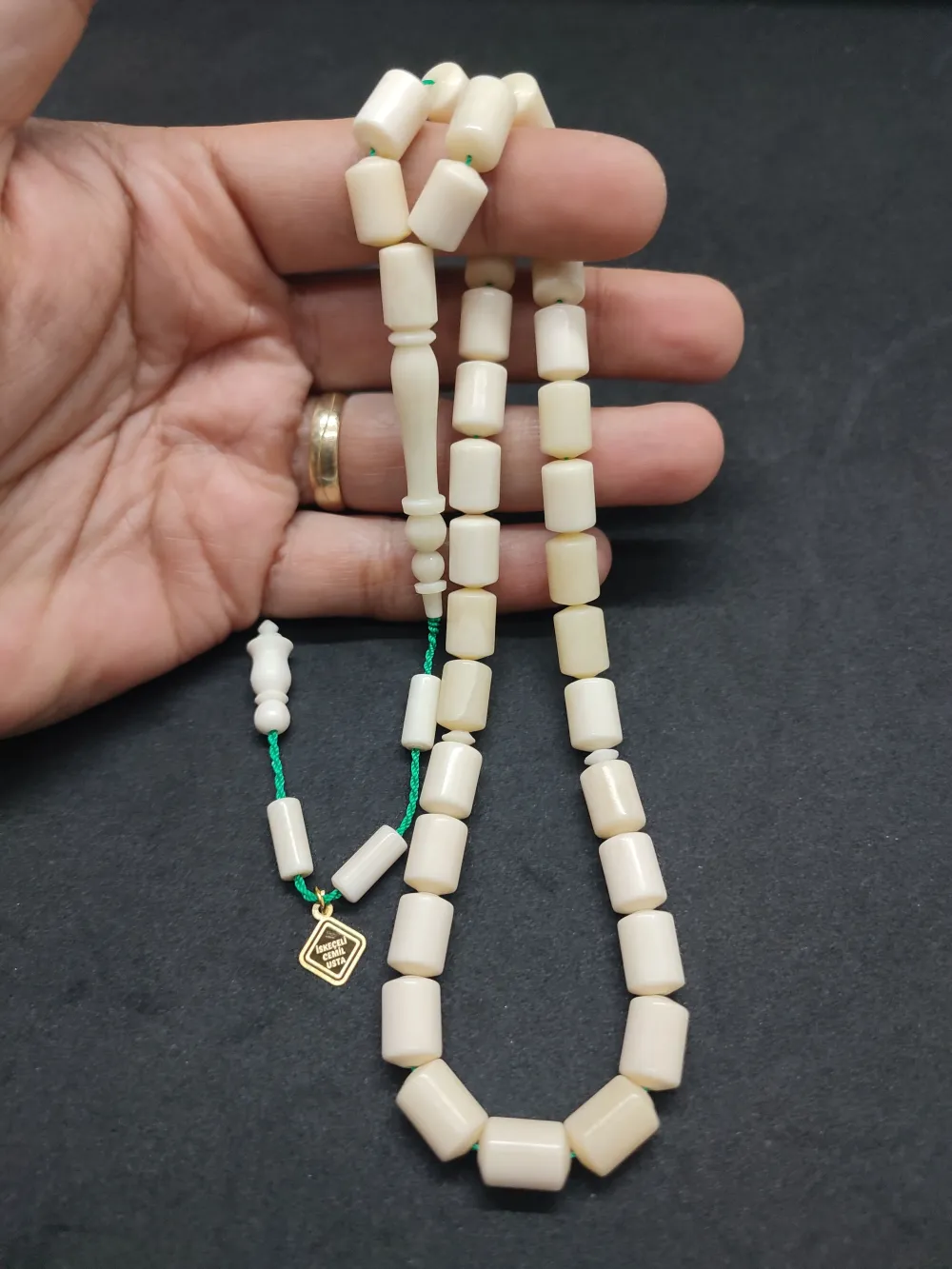 İskeçeli̇ Cemi̇l Usta Eseri̇ Mevlevi̇ Model  Naturel Bali̇na Kemi̇ği̇ küçük resim 3