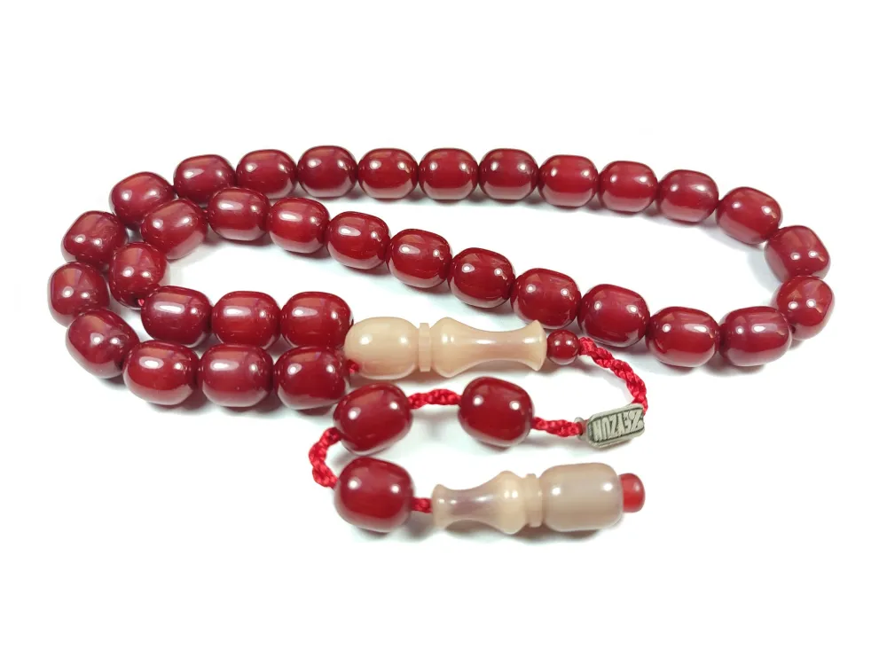 Mahmud Zeyzun Usta İşi̇ İmzalı (İmzası Gümüştür) Sıkma Kehri̇bar küçük resim 2