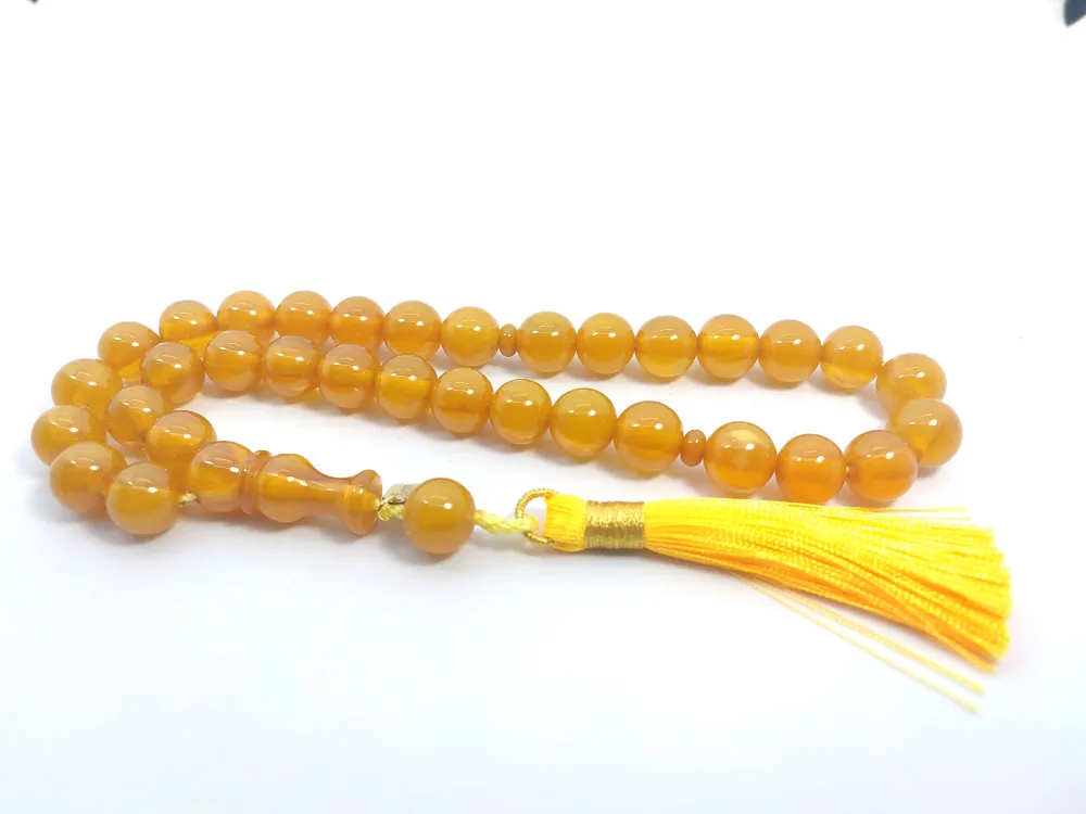 Ebu Zeyn Usta Eseri̇ İmzalı İri̇ Boy Sıkma Kehri̇bar küçük resim 2