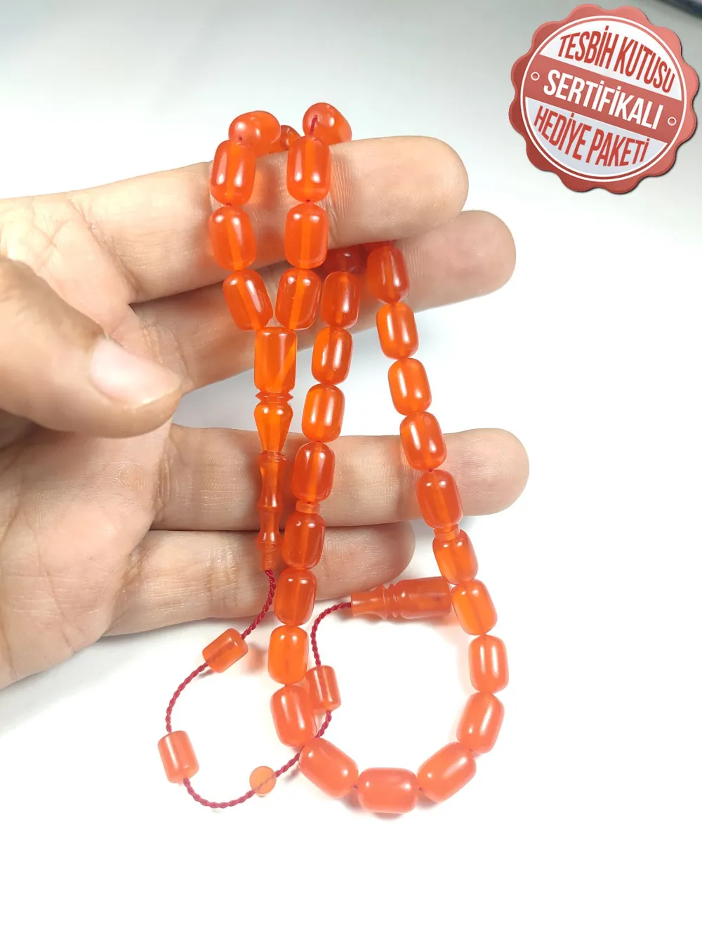 Bünyami̇n Barlak Usta İşi̇ İmzalı Mühürlü 0.6 Mm Alman Zar  Kehri̇bar küçük resim 5