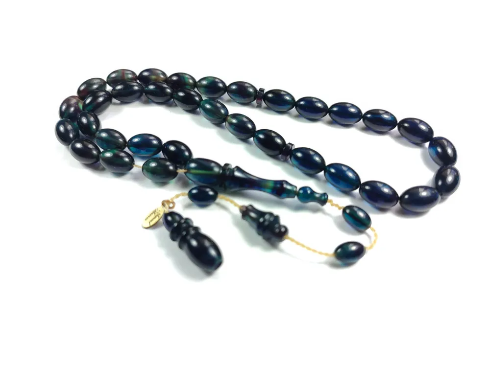 Junai̇d Hasan Usta İşi̇ İmzalı Sıkma Kehri̇bar küçük resim 5