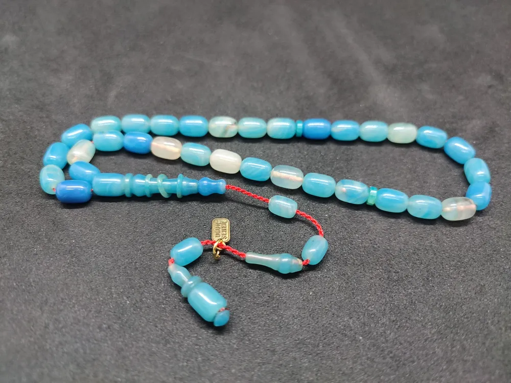 Uğur Şener Usta Eseri̇ İmame Halkalı Çi̇ft Kat Ci̇lalı Sıkma Kehri̇bar küçük resim 3