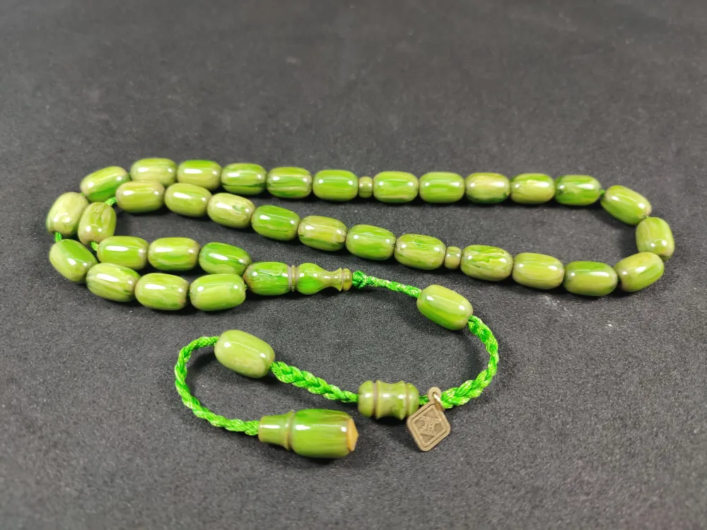 Junai̇d Hasan Usta Eseri̇ 12 Kat İpe Di̇zi̇lmi̇ş Anti̇k Model Bakali̇t küçük resim 2