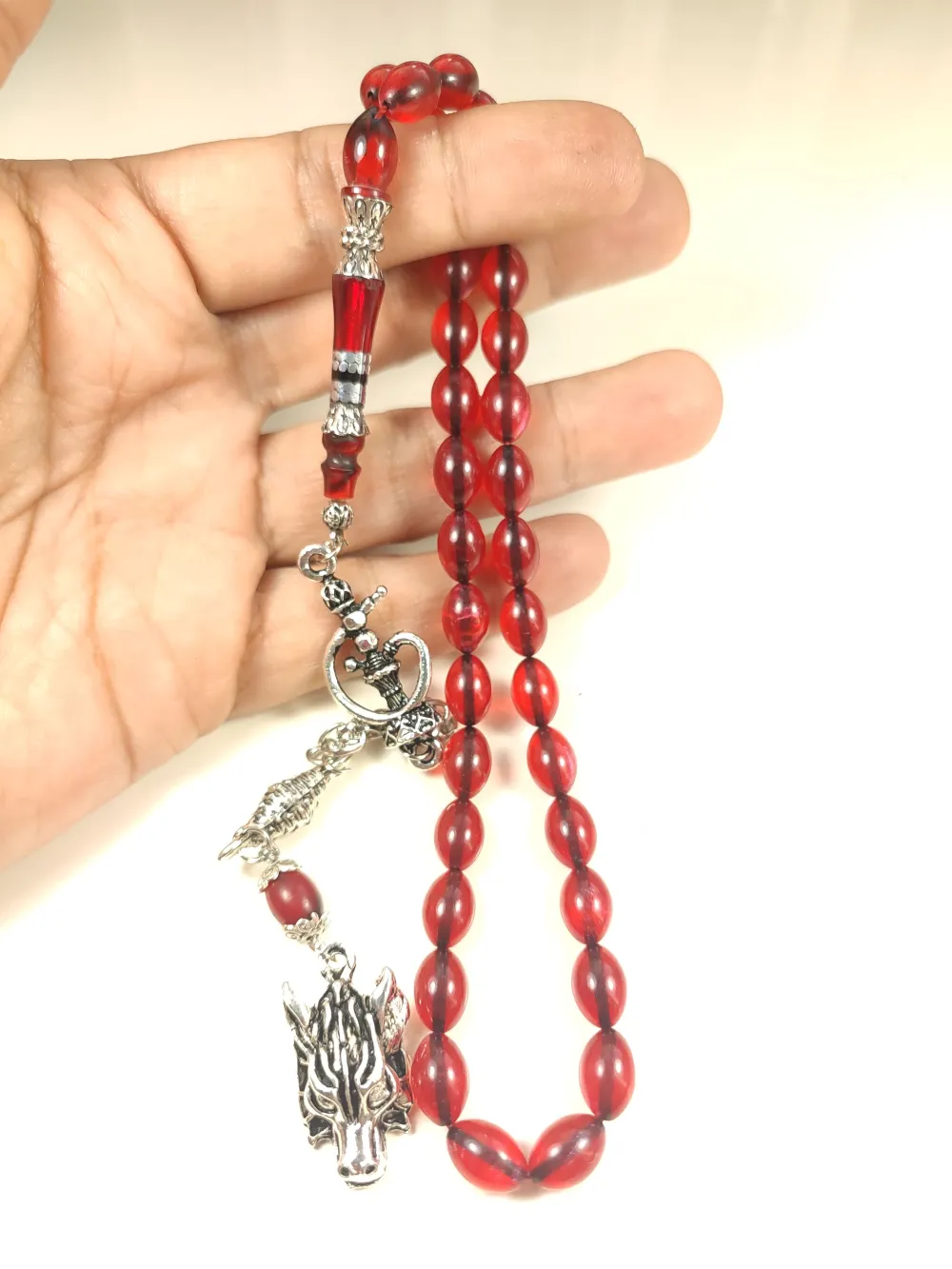 925 Ayar Gümüş Nakkaş İp Yolu Eski̇tme Multi̇ Color Sıkma Kehri̇bar küçük resim 5