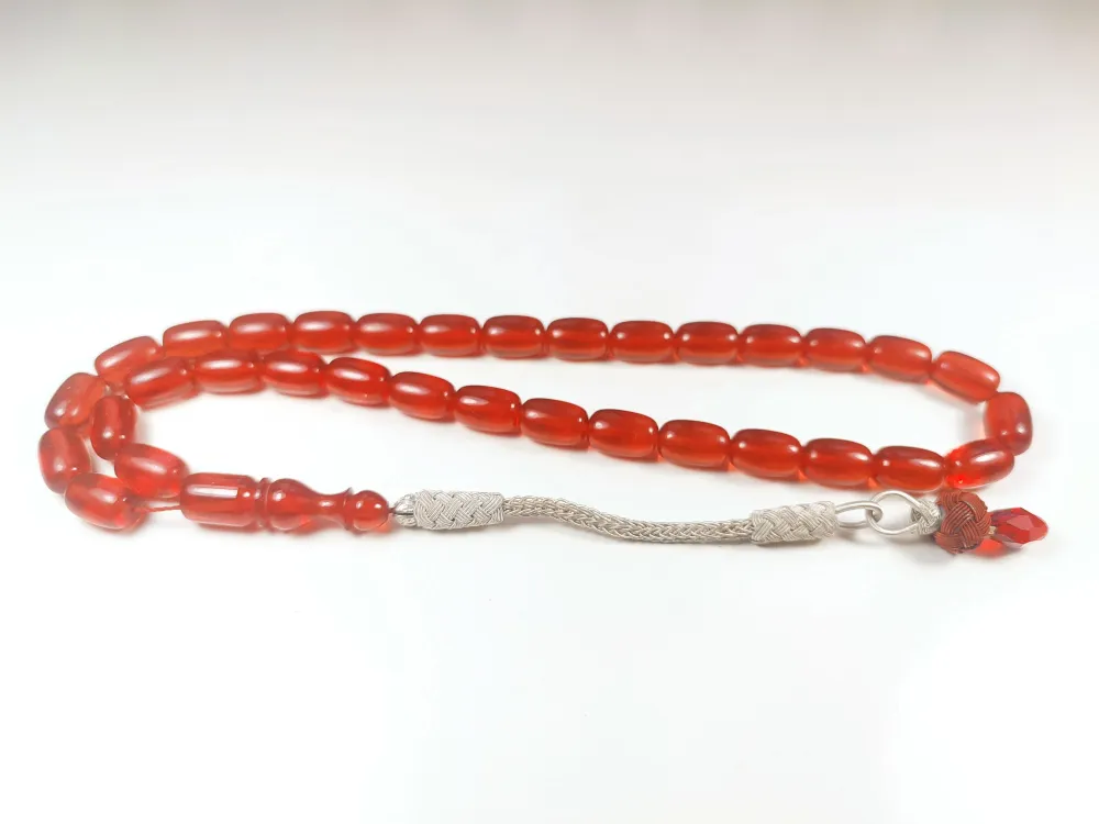 Darabacı Abdullah Usta Eseri̇ Trabzon Kazazi̇ye Püsküllü3 Kat Ci̇lalı Ateş Kehri̇bar küçük resim 2