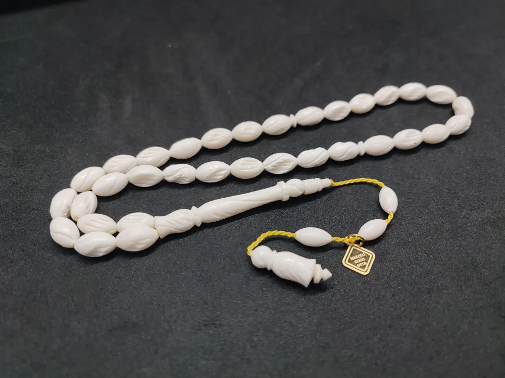 İskeçeli̇ Cemi̇l Usta Eseri̇ Kalem Oyma Sanatı  Naturel Deve Kemi̇ği̇