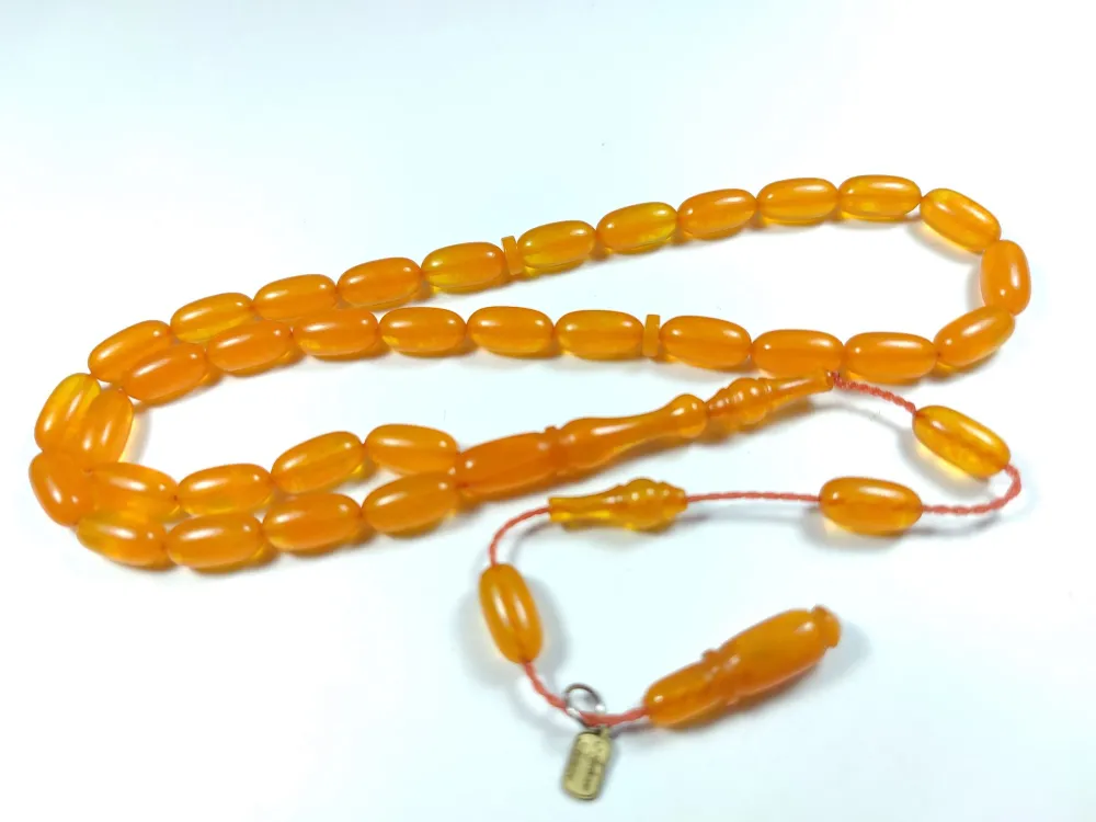 Ayhan Turan Usta İşi̇ İmzalı 0.6 Mi̇li̇m Şeffaf Deli̇m Sıkma Kehri̇bar küçük resim 2