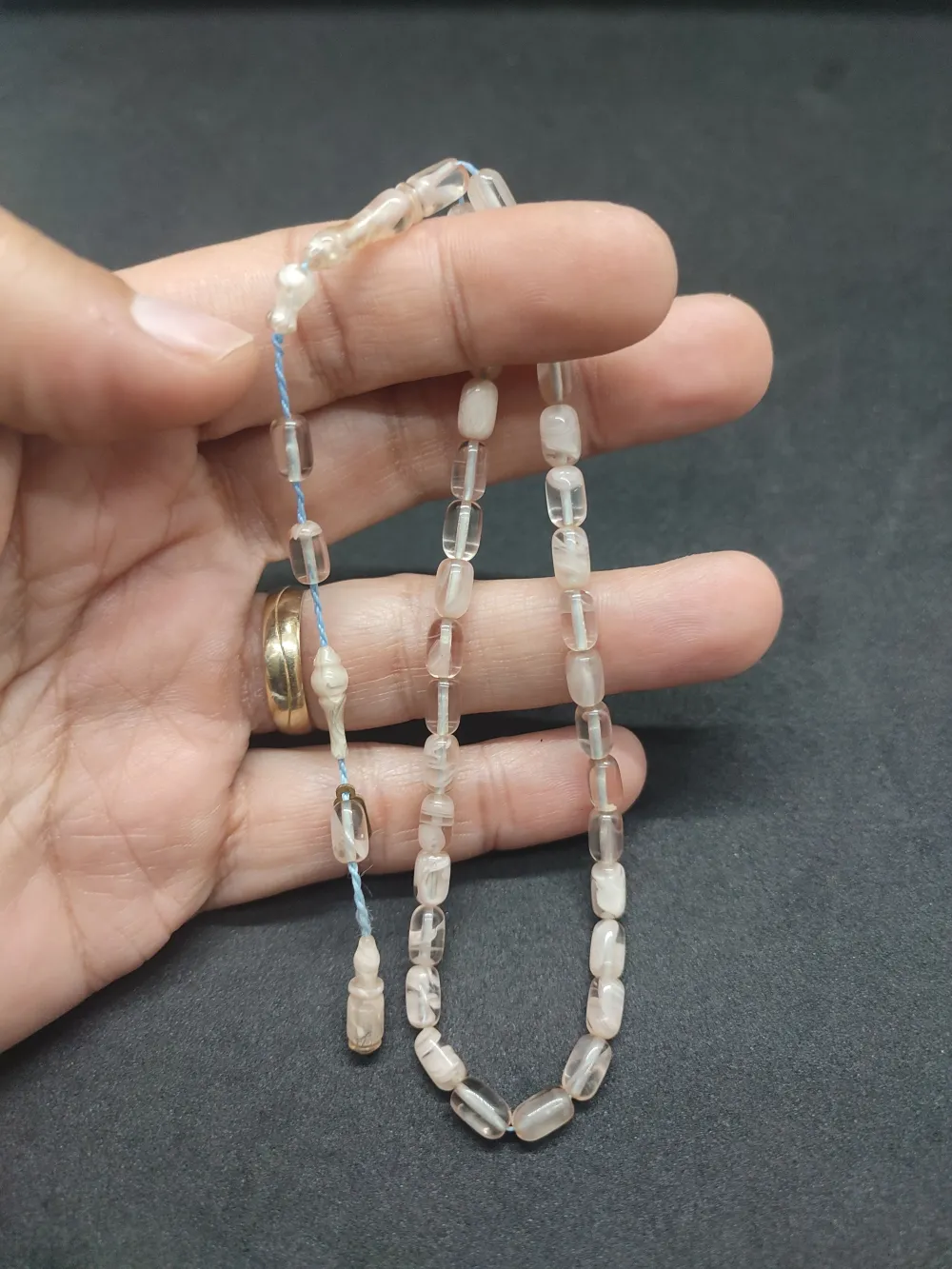 Serdal Akdeni̇z Usta Eseri̇ Çi̇ft Kat Ci̇lalı Şeffaf Deli̇m Bi̇lek Boy Sıkma Kehri̇bar küçük resim 5