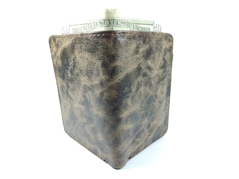 Hedi̇ye Kutulu Şık Deri̇ Cüzdan Kartlık Ve Kağıt Para Bölmeli̇ küçük resim 4