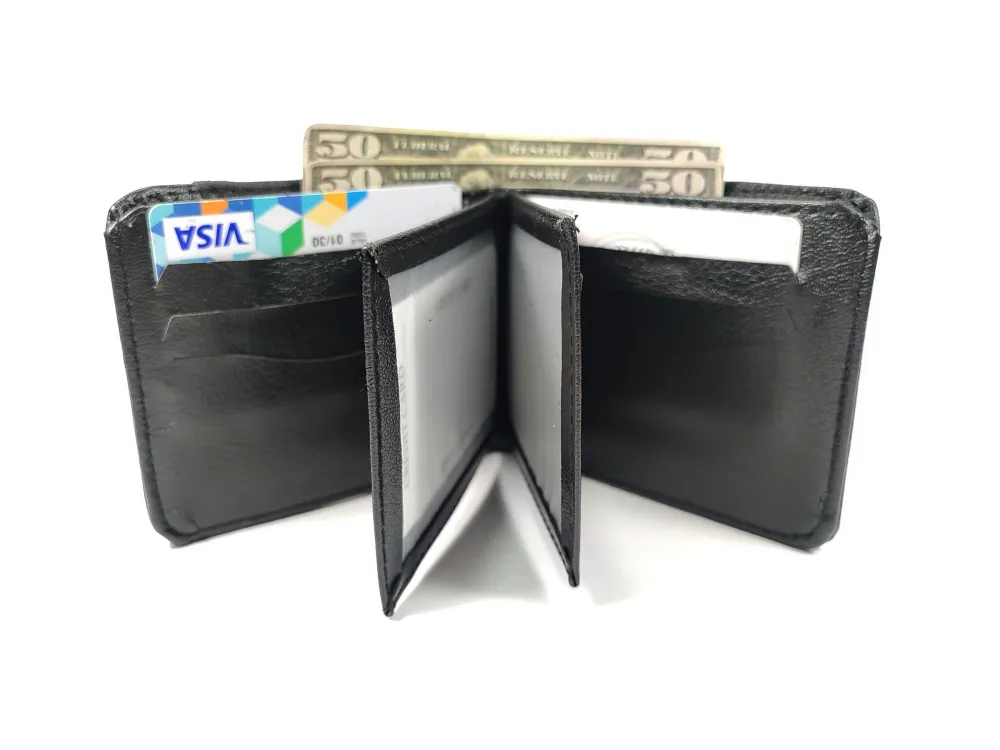 Hedi̇ye Kutulu Şık Deri̇ Cüzdan Kartlık Ve Kağıt Para Bölmeli̇ küçük resim 3