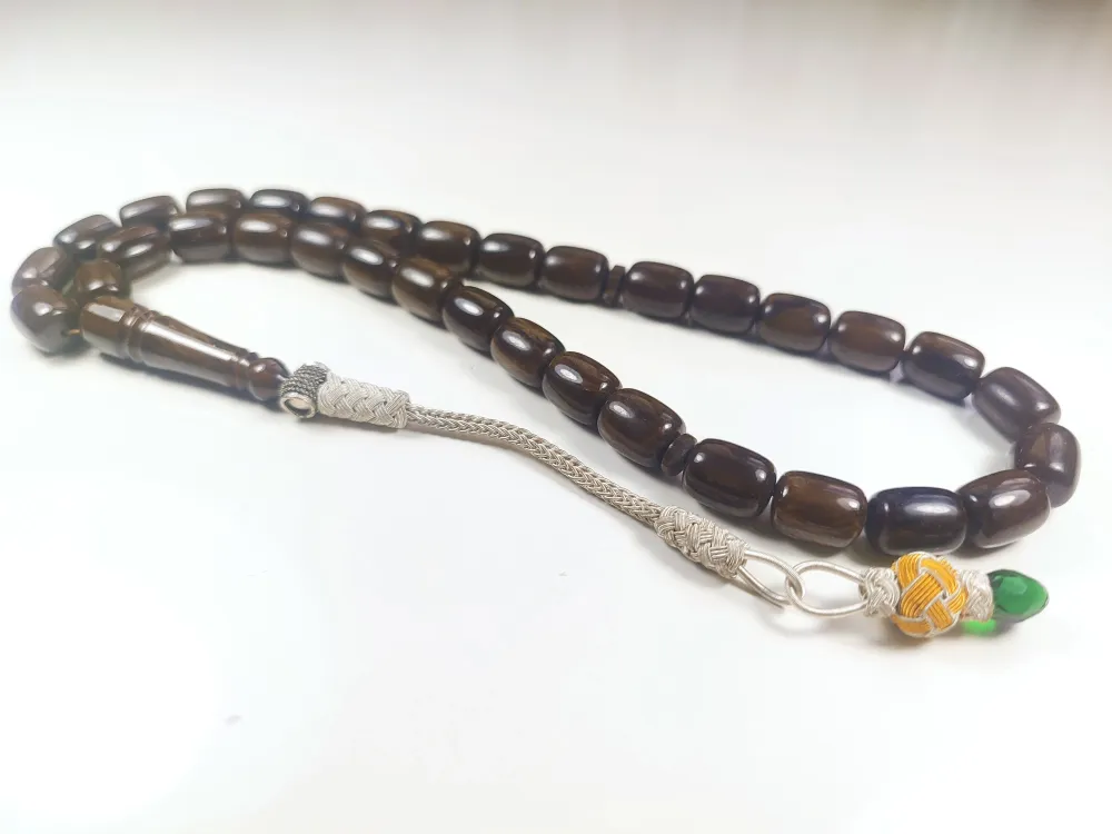 Darabacı Abdullah Usta Eseri̇ Trabzon Kazazi̇ye Püskül 3 Kat Ci̇lalı Sıkma Kehri̇bar küçük resim 3