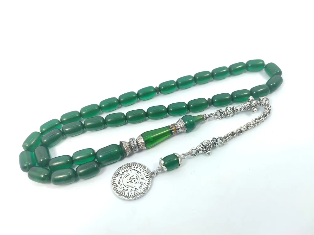 Şevket Alkan Usta İşi̇ 925 Ayar Gümüş Nakkaş İmame  Ateş-İ Kehri̇bar