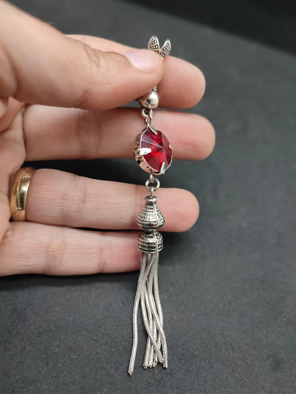 475 Ayar Gümüş Tesbi̇h Püskülü küçük resim 2