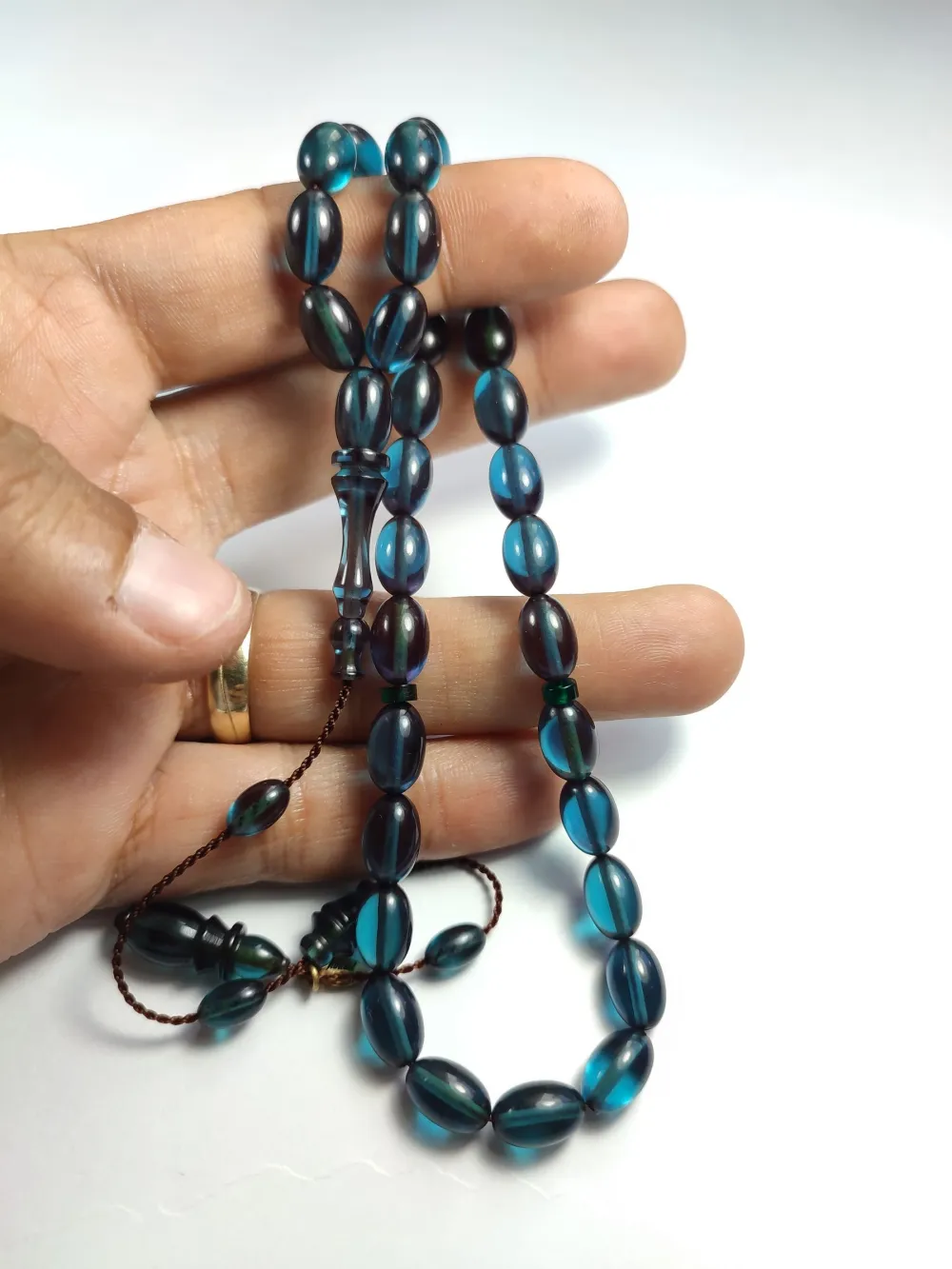 Junai̇d Hasan Usta İşi̇ İmzalı Sıkma Kehri̇bar küçük resim 3