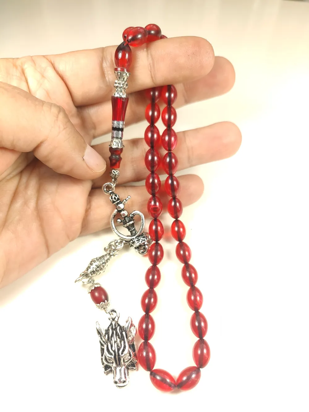 925 Ayar Gümüş Nakkaş İp Yolu Eski̇tme Multi̇ Color Sıkma Kehri̇bar küçük resim 4