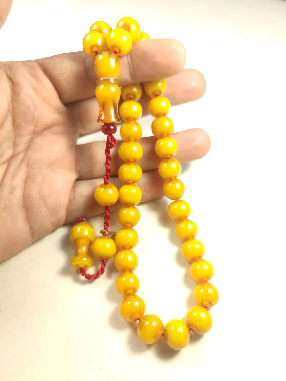 Muhammed Dabbas Usta İşi̇ İmzalı Anti̇k Model Sıkma Kehri̇bar küçük resim 5