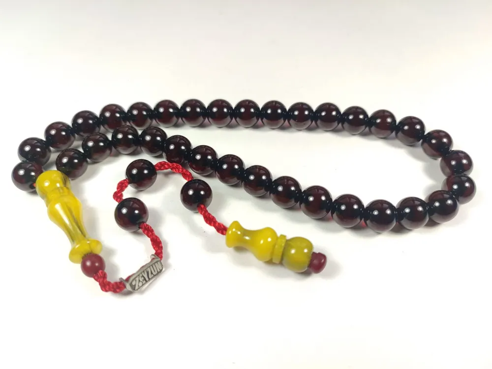 Mahmud Zeyzun Usta İşi̇ İmzalı (İmzası Gümüştür) Sıkma Kehri̇bar küçük resim 3