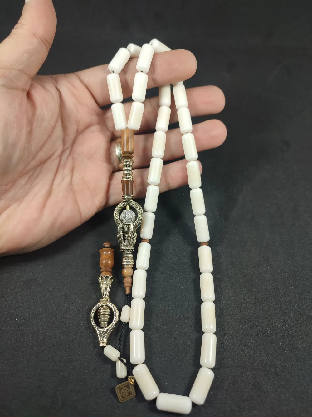 Hakan Kaya Usta  El İşçi̇li̇kli̇ Ağır Gümüş Nakkaşlı İri̇ Boy Deve Kemi̇ği̇ küçük resim 4