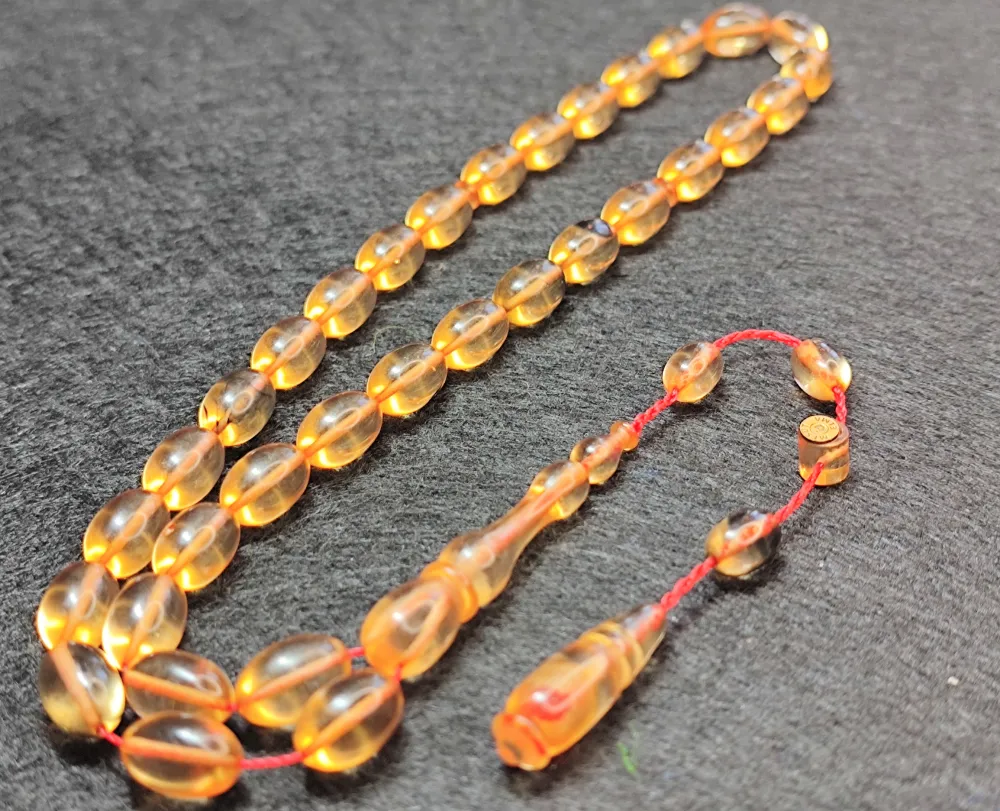 Mahmut Akdamar Usta İşi̇ İmzalı Mühürlü  Sıkma Kehri̇bar küçük resim 4