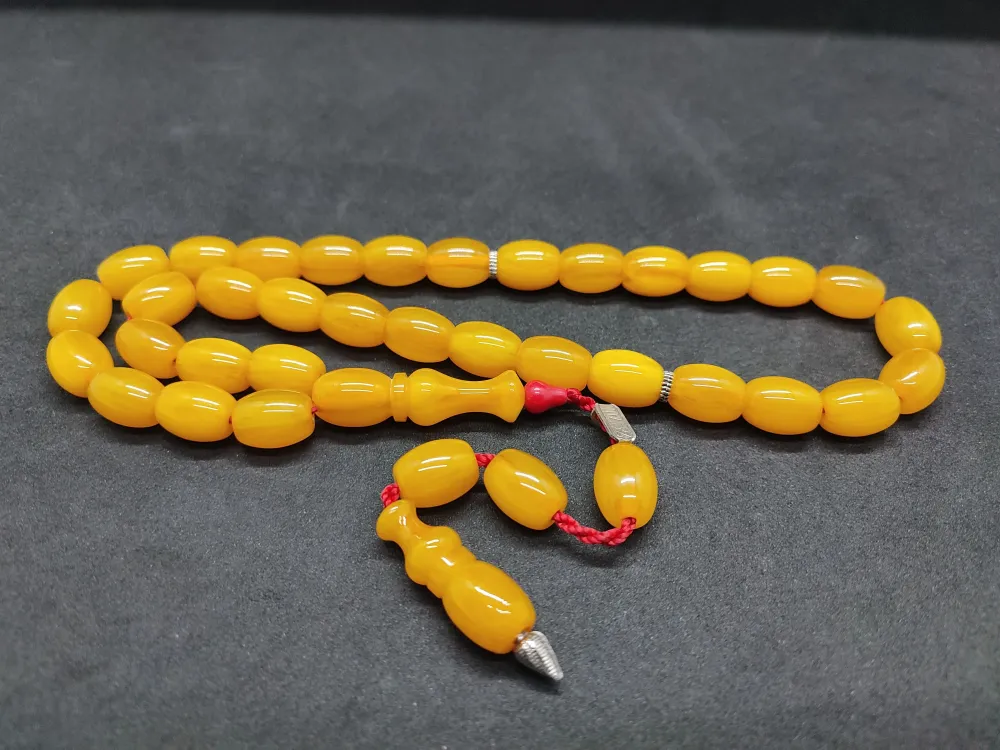 Zeyzun Usta Eseri̇ (İmza Çi̇vi̇ Ara Pulları Gümüş) Sıkma Kehri̇bar küçük resim 2