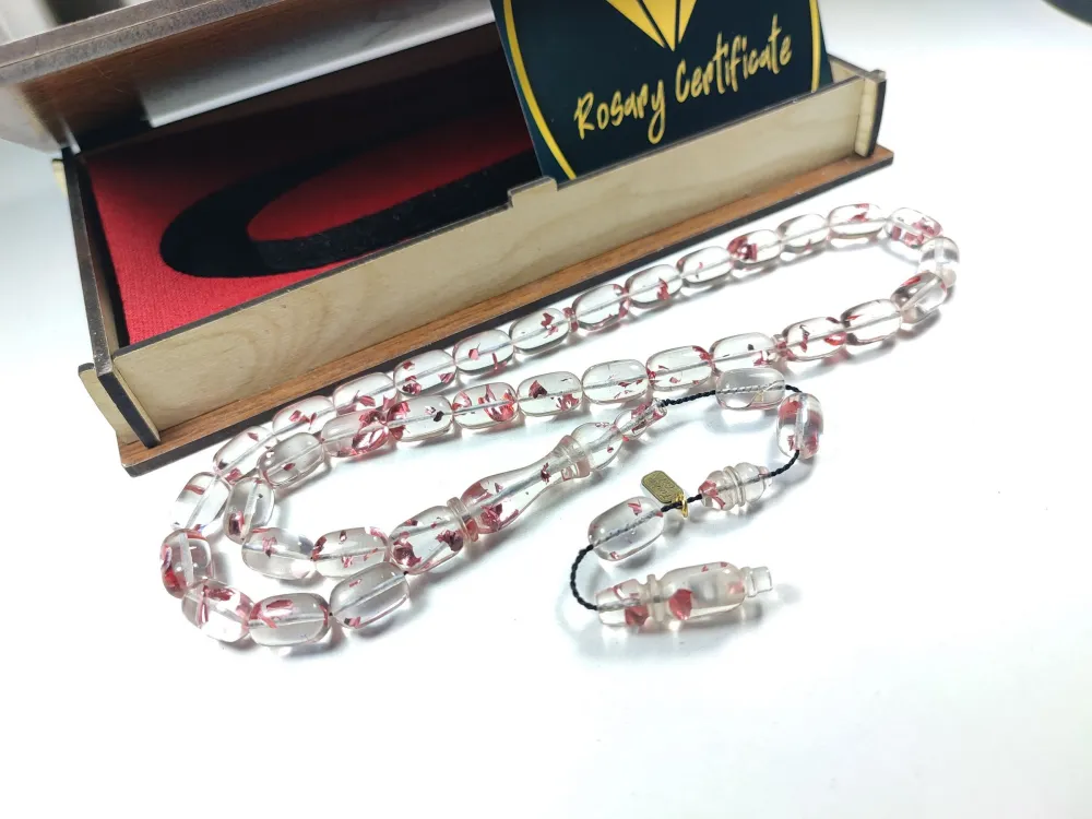 Furkan Gül Usta İşi̇ Gömme Kutulu Dıamond Shıne (Altın Varaklı) Ateş-İ Kehri̇bar küçük resim 2